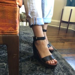 Miu Miu Wrapped Leather Wedge